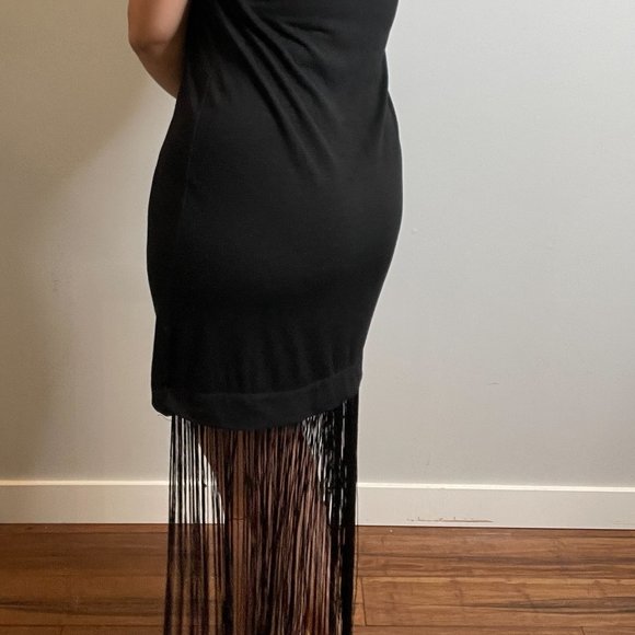 RD Style T-Shirt Dress with Fringe -S- - Picture 6 of 7